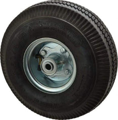 Albion - 10 Inch Diameter x 4-1/8 Inch Wide, Pneumatic Caster Wheel - 350 Lb. Capacity, 3-1/2 Inch Hub Length, 1/2 Inch Axle Diameter, Ball Bearing - Apex Tool & Supply