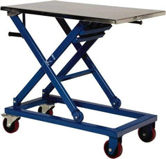 Vestil - 660 Lb Capacity Manual Scissor Lift - 18" to 39-1/2" Lift Height, 37" Platform Length x 23-1/2" Platform Width - Apex Tool & Supply