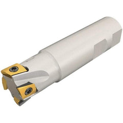 Iscar - 3/4" Cut Diam, 0.394" Max Depth of Cut, 3/4" Shank Diam, 3-1/2" OAL, Indexable Square Shoulder End Mill - T290 LN.T 1004 Inserts, Weldon Shank, 90° Lead Angle, Through Coolant, Series SumoMill - Apex Tool & Supply