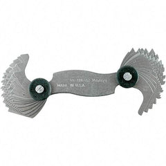 Mitutoyo - Screw Pitch Gages Threads per Inch Range: 4 - 56 Pitch Range (mm): 0.50-6.00 - Apex Tool & Supply