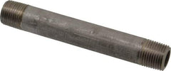 Merit Brass - Schedule 80, 1/2" Pipe x 5-1/2" Long, Grade 304/304L Stainless Steel Pipe Nipple - Seamless & Threaded - Apex Tool & Supply