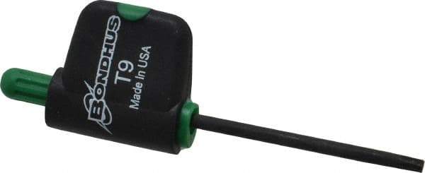 Bondhus - T9 Standard Torx Key - Flag-Style, Protanium High Torque Steel, 1-1/2" Length Under Head - Apex Tool & Supply