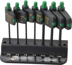 Bondhus - 7 Piece IP6 to IP20 Protanium Flag-Style Torx Plus Key Set - 3-1/2" OAL, 2" Length Under Head, IP6, IP7, IP8, IP9, IP10, IP15, IP20 Torx Size - Apex Tool & Supply