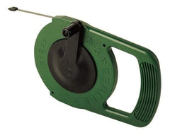 Greenlee - 25 Ft. Long x 1/4 Inch Wide, 0.03 Inch Thick, Steel Fish Tape - 400 Lb. Pulling Strength, Includes Winder Case - Apex Tool & Supply