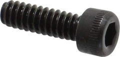 Holo-Krome - #6-32 UNC Hex Socket Drive, Socket Cap Screw - Alloy Steel, Black Oxide Finish, Fully Threaded, 7/16" Length Under Head - Apex Tool & Supply