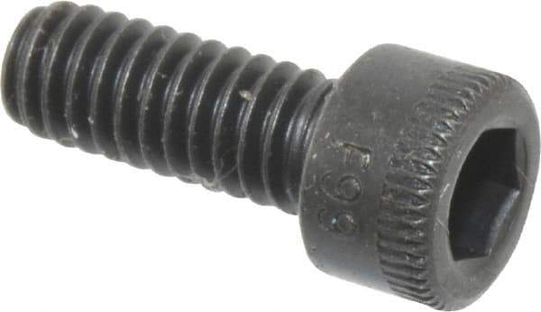Holo-Krome - #8-32 UNC Hex Socket Drive, Socket Cap Screw - Alloy Steel, Black Oxide Finish, Fully Threaded, 7/16" Length Under Head - Apex Tool & Supply