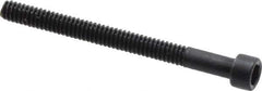 Made in USA - #2-56 UNC Hex Socket Drive, Socket Cap Screw - Alloy Steel, Black Oxide Finish, Partially Threaded, 1" Length Under Head - Apex Tool & Supply