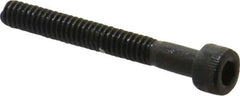 Made in USA - #5-40 UNC Hex Socket Drive, Socket Cap Screw - Alloy Steel, Black Oxide Finish, Partially Threaded, 1-1/4" Length Under Head - Apex Tool & Supply