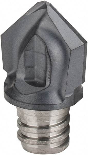 Iscar - MM HCD Grade IC908 Carbide Chamfer Milling Tip Insert - TiAlN Finish, 2 Flutes, 0.409" Cutting Diam, 0.354" Depth of Cut, 0.463" Extension - Apex Tool & Supply