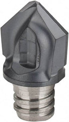 Iscar - MM HCD Grade IC908 Carbide Chamfer Milling Tip Insert - TiAlN Finish, 2 Flutes, 0.409" Cutting Diam, 0.354" Depth of Cut, 0.463" Extension - Apex Tool & Supply