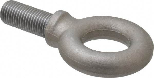 Gibraltar - 21,000 Lb Capacity, Steel, 1-1/2 - 6 Thread, Fixed Lifting Eye Bolt - Fully Threaded, 3-1/2" Shank, 3-1/2" Thread Length, Shoulder - Apex Tool & Supply