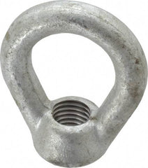 Gibraltar - 5,000 Lb Capacity, 3/4-10 Thread, Galvanized Finsih, Carbon Steel Heavy Duty Lifting Eye Nut - Grade C-1030, 3" High, 1-1/2" Inside & 2-1/2" Outside Eye Diam, 1-3/8" Bell/Base Width - Apex Tool & Supply