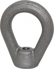 Gibraltar - 2,700 Lb Capacity, 3/8-16 Thread, Self Colored, Carbon Steel Heavy Duty Lifting Eye Nut - Grade C-1030, 2-1/2" High, 1-1/4" Inside & 2" Outside Eye Diam, 7/8" Bell/Base Width - Apex Tool & Supply