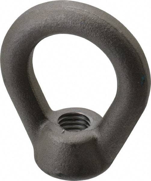 Gibraltar - 5,000 Lb Capacity, 5/8-11 Thread, Self Colored, Carbon Steel Heavy Duty Lifting Eye Nut - Grade C-1030, 3" High, 1-1/2" Inside & 2-1/2" Outside Eye Diam, 1-3/8" Bell/Base Width - Apex Tool & Supply