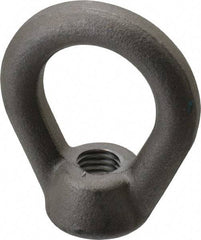 Gibraltar - 5,000 Lb Capacity, 5/8-11 Thread, Self Colored, Carbon Steel Heavy Duty Lifting Eye Nut - Grade C-1030, 3" High, 1-1/2" Inside & 2-1/2" Outside Eye Diam, 1-3/8" Bell/Base Width - Apex Tool & Supply