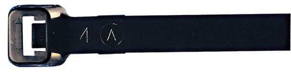 Made in USA - 37-1/4" Long Black Nylon Standard Cable Tie - 175 Lb Tensile Strength, 2.29mm Thick, 4" Max Bundle Diam - Apex Tool & Supply