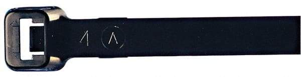 Made in USA - 48-9/16" Long Black Nylon Standard Cable Tie - 175 Lb Tensile Strength, 2.29mm Thick, 4" Max Bundle Diam - Apex Tool & Supply