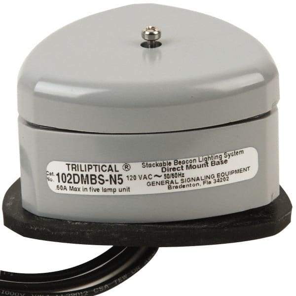 Edwards Signaling - Flashing and Steady, Stackable Tower Light Base Unit - 120 VAC, 0.60 Amp, IP54, IP65 Ingress Rating, 3R, 4X NEMA Rated, Panel Mount - Apex Tool & Supply
