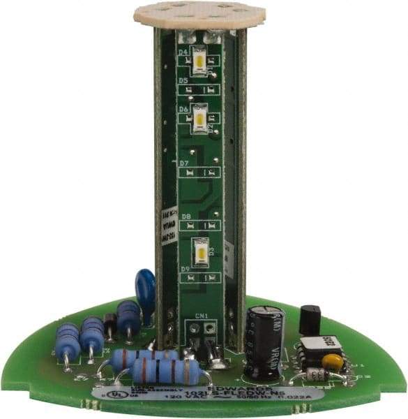 Edwards Signaling - LED Lamp, White, Flashing, Stackable Tower Light Module - 120 VAC, 0.02 Amp, IP54, IP65 Ingress Rating, 3R, 4X NEMA Rated, Panel Mount, Pipe Mount - Apex Tool & Supply