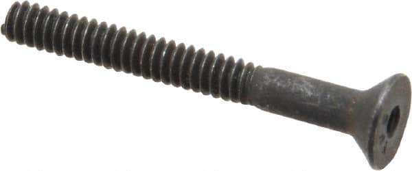 Value Collection - #6-32 UNC Hex Socket Drive, 82° Flat Screw - Alloy Steel, Black Oxide Finish, Partially Threaded, 1-1/4" OAL - Apex Tool & Supply