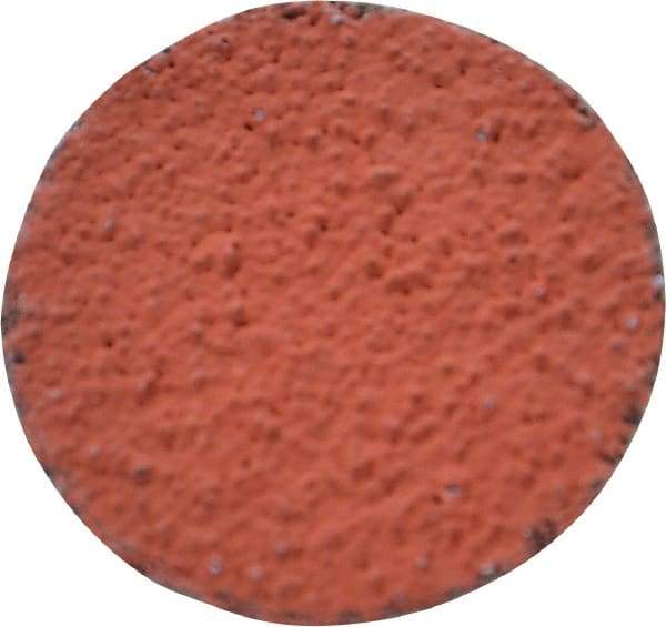 3M - 1" Disc Diam, 60 Grit, Ceramic Quick Change Disc - Type R Attaching System, Coated, Orange, Medium Grade, 30,000 RPM, 777F Series - Apex Tool & Supply