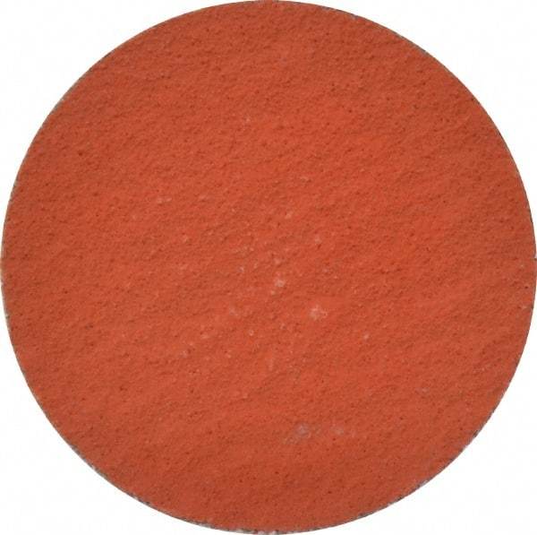3M - 2" Disc Diam, 100 Grit, Ceramic Alumina Quick Change Disc - Type R Attaching System, Coated, Orange, Fine Grade, 25,000 RPM, 777F Series - Apex Tool & Supply