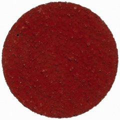 3M - 1" Disc Diam, 80 Grit, Ceramic Quick Change Disc - Type S Attaching System, Coated, Orange, Medium Grade, 30,000 RPM, 777F Series - Apex Tool & Supply