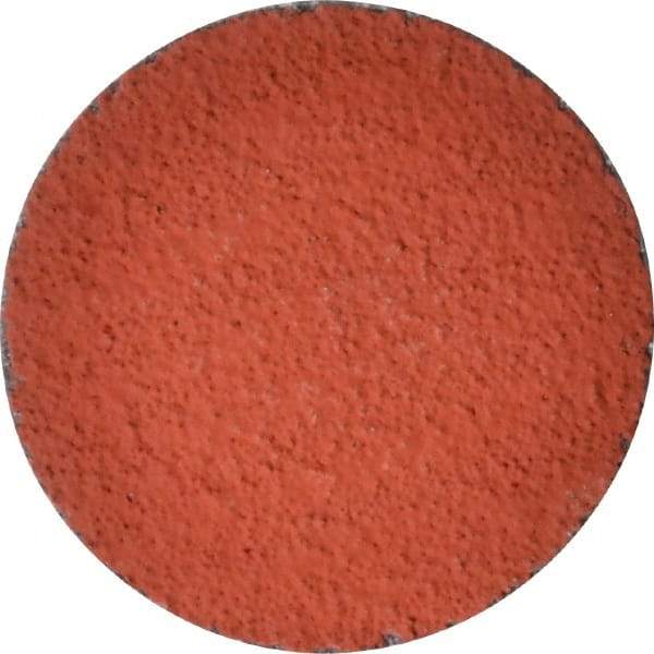 3M - 2" Disc Diam, 50 Grit, Ceramic Quick Change Disc - Type S Attaching System, Coated, Orange, Coarse Grade, 25,000 RPM, 777F Series - Apex Tool & Supply