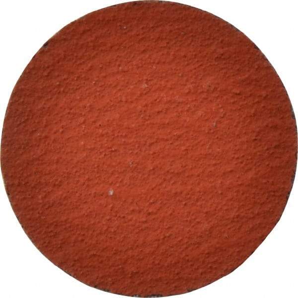 3M - 2" Disc Diam, 80 Grit, Ceramic Quick Change Disc - Type S Attaching System, Coated, Orange, Medium Grade, 25,000 RPM, 777F Series - Apex Tool & Supply