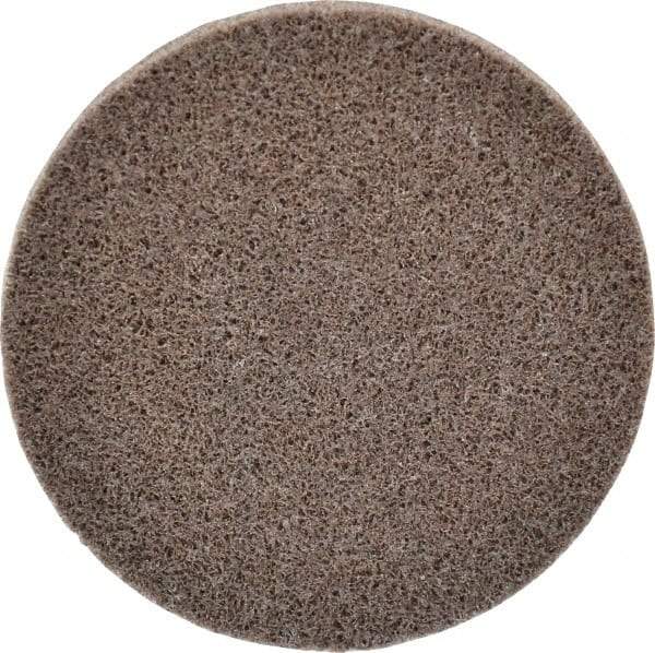3M - 3" Disc Diam, Aluminum Oxide Quick Change Disc - Type R Attaching System, Nonwoven, Tan, Medium Grade, 15,100 RPM - Apex Tool & Supply