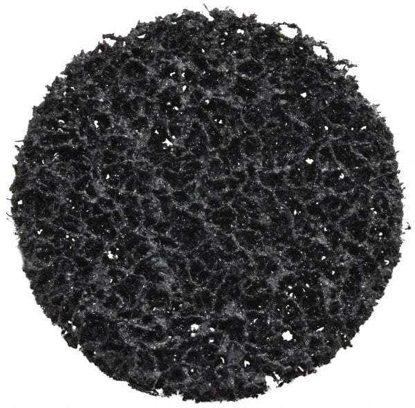 3M - 3" Disc Diam, Silicon Carbide Quick Change Disc - Type R Attaching System, Nonwoven, Black, Very Coarse Grade, 15,000 RPM - Apex Tool & Supply