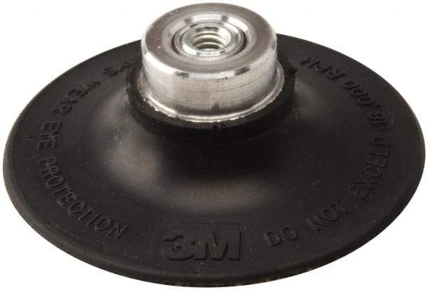 3M - 3" Diam Quick-Change Type P Disc Backing Pad - Medium Density, 18,000 RPM, Roloc TP Compatible - Apex Tool & Supply