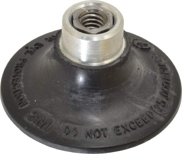 3M - 2" Diam Quick-Change Type R Disc Backing Pad - Extra Hard Density, 25,000 RPM, Roloc Compatible - Apex Tool & Supply