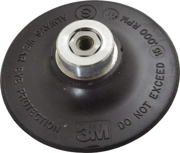 3M - 3" Diam Quick-Change Type R Disc Backing Pad - Soft Density, 15,000 RPM, Roloc TR Compatible - Apex Tool & Supply