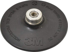 3M - 4" Diam Quick-Change Type R Disc Backing Pad - Medium Density, 12,000 RPM, Roloc TR Compatible - Apex Tool & Supply