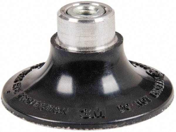 3M - 3" Diam Hard Backing Pad - 1/4-20 Thread & 20000 Max RPM, for Deburring Wheels - Apex Tool & Supply