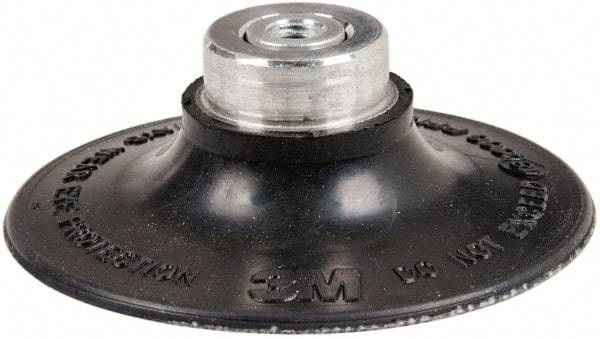 3M - 3" Diam Quick-Change Type S Disc Backing Pad - Medium Density, 18,000 RPM, Roloc TS Compatible - Apex Tool & Supply
