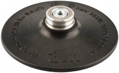 3M - 4" Diam Quick-Change Type S Disc Backing Pad - Medium Density, 12,000 RPM, Roloc TS Compatible - Apex Tool & Supply