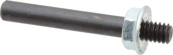Made in USA - 1/4" Max Diam, Abrasive Disc Mandrel - 1/4-20, 2" Long - Apex Tool & Supply