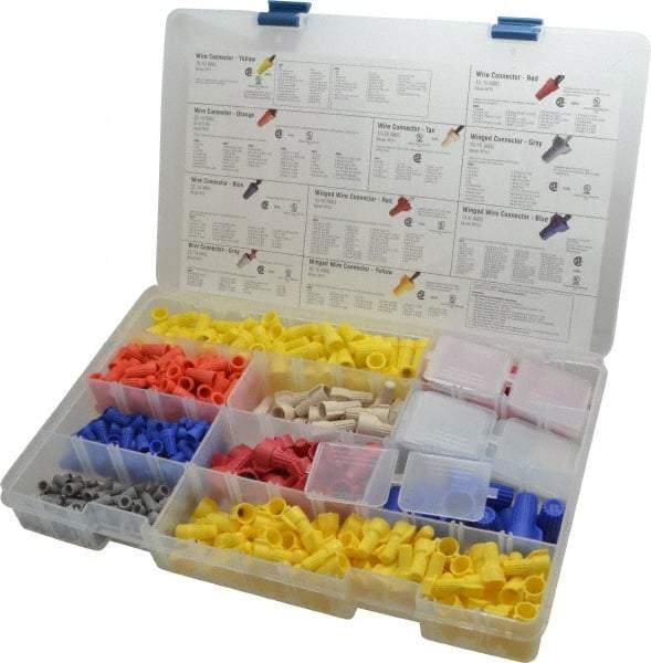 Buchanan - 570 Piece, Wire Connector Kit - 22 to 6 AWG Compatible Wire Size - Apex Tool & Supply