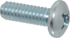 Value Collection - 1/4-20 UNC, 3/4" Length Under Head Phillips Drive Machine Screw - Pan Head, Grade 2 Steel, Without Washer - Apex Tool & Supply