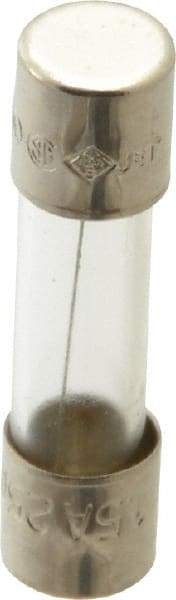 Cooper Bussmann - 250 VAC, 32 VDC, 1.5 Amp, Time Delay Miniature Glass Fuse - 20mm OAL, 10 at 125 V kA Rating, 5mm Diam - Apex Tool & Supply