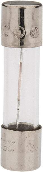 Cooper Bussmann - 250 VAC, 32 VDC, 0.25 Amp, Time Delay Miniature Glass Fuse - 20mm OAL, 10 at 125 V kA Rating, 5mm Diam - Apex Tool & Supply