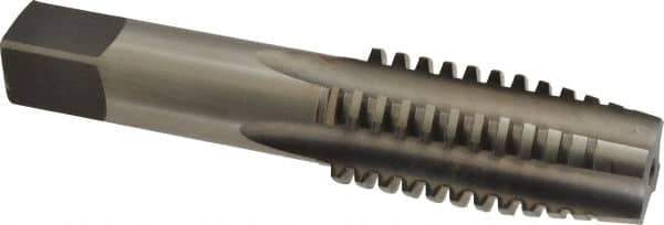 Made in USA - 1-1/8 - 5, Right Hand Thread, 2-9/16" Thread Length, Acme Thread Tap - 4 Flutes, Spiral Flute, 5-7/16" Overall Length, 2G Class of Fit, Plug Chamfer - Apex Tool & Supply