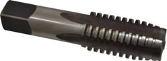 Made in USA - 1-1/2 - 4, Left Hand Thread, 3" Thread Length, Acme Thread Tap - 4 Flutes, Spiral Flute, 6-3/8" Overall Length, 2G Class of Fit, Plug Chamfer - Apex Tool & Supply