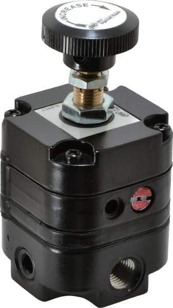 ARO/Ingersoll-Rand - 1/4 NPT Port, 14 CFM, Zinc Precision Constant Bleed Regulator - 2 to 60 psi Range, 150 Max psi Supply Pressure, 1/4" Gauge Port Thread, 2.12" Wide x 4.55" High - Apex Tool & Supply