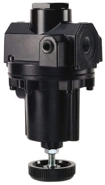 ARO/Ingersoll-Rand - 3/8 NPT Port, 200 CFM, Zinc Diaphragm Operated Regulator - 0 to 30 psi Range, 400 Max psi Supply Pressure, 1/4" Gauge Port Thread, 3.62" Wide x 7.2" High - Apex Tool & Supply