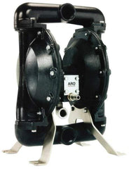 ARO/Ingersoll-Rand - 1-1/2" NPT, Metallic, Air Operated Diaphragm Pump - PTFE Diaphragm, Aluminum Housing - Apex Tool & Supply