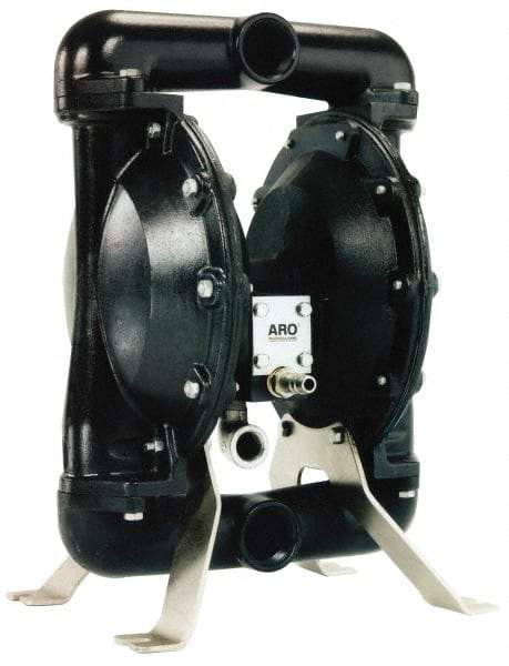 ARO/Ingersoll-Rand - 1" NPT, Metallic, Air Operated Diaphragm Pump - Santoprene Diaphragm, Aluminum Housing - Apex Tool & Supply