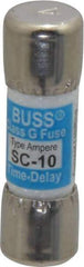 Cooper Bussmann - 170 VDC, 600 VAC, 10 Amp, Time Delay Size Rejecting/NonRejecting Fuse - Fuse Holder Mount, 1-5/16" OAL, 10 at DC, 100 at AC (RMS) kA Rating, 13/32" Diam - Apex Tool & Supply